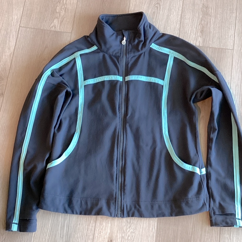 Lululemon Define Jacket in Deep Coal/Teal Size 12